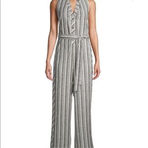 Laundry by Shelli Segal Striped Linen Blend Jumpsuit – Size 4